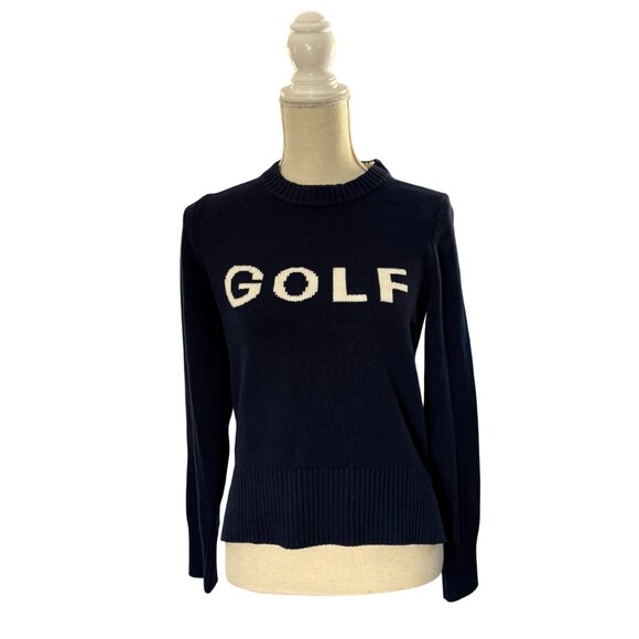 Renwick Sport Club GOLF Sweater navy blue size XS crew neck preppy - Picture 6 of 10